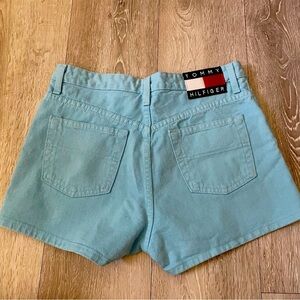 Vintage Tommy Hilfiger Veronica Baby Blue Denim Jean Shorts Button Fly Size 30